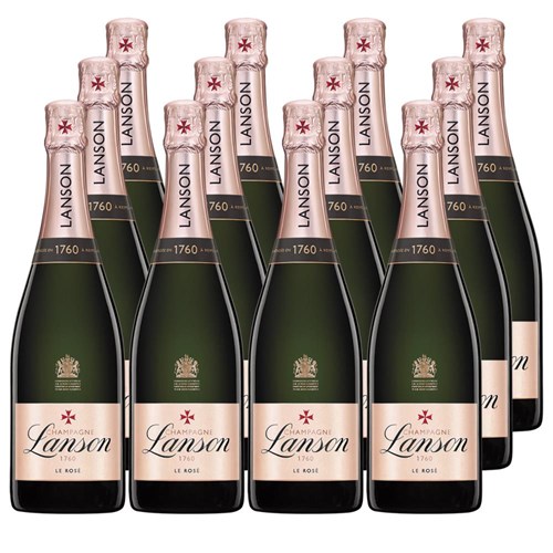 Lanson Le Rose Label Champagne 75cl Crate of 12 Champagne